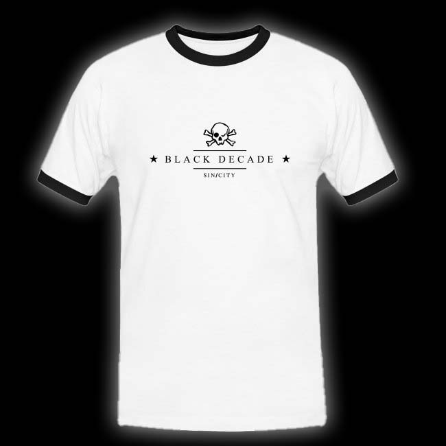 SIN/CITY Merchandise - Black Decade Skull Kontrast-Shirt